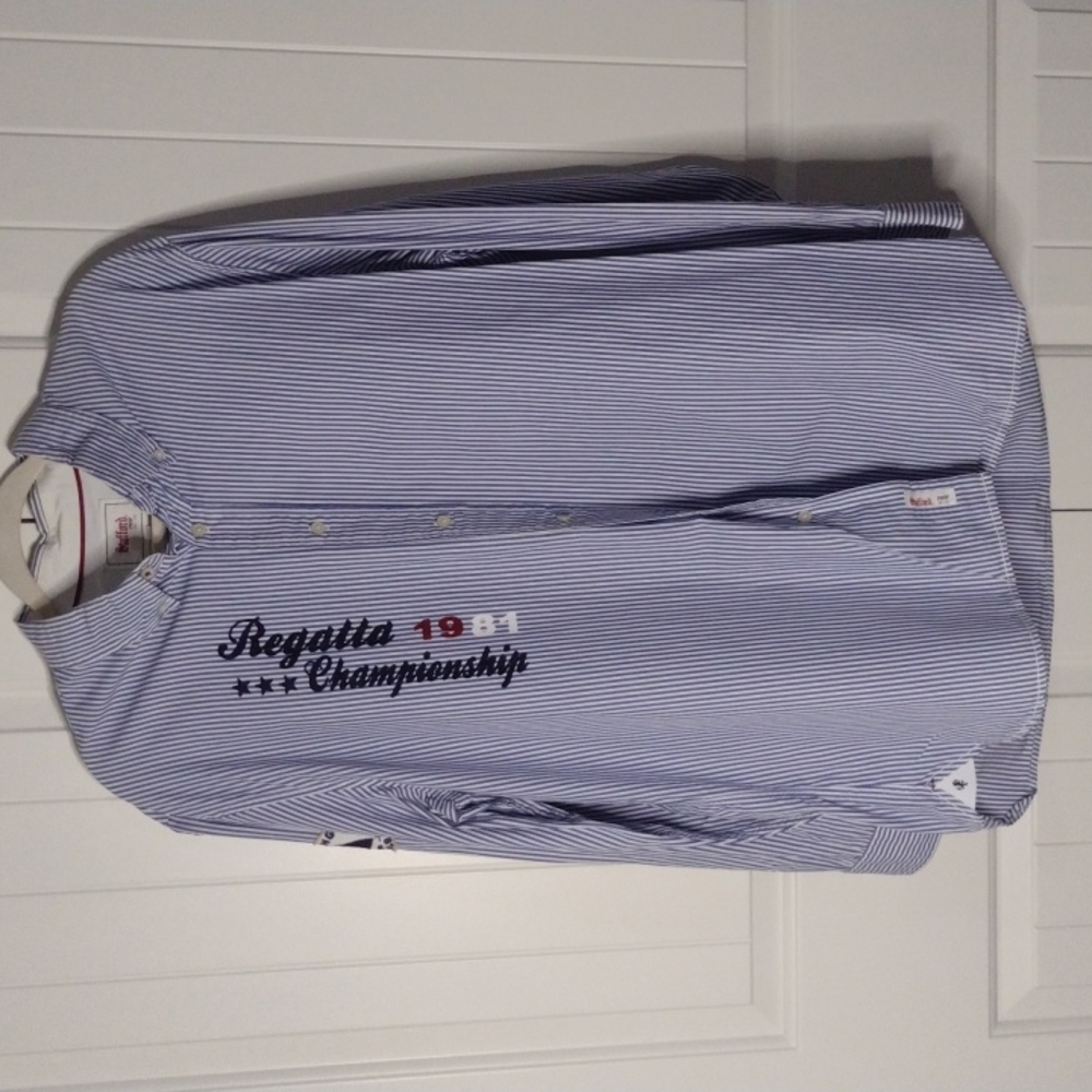 NWOT Stafford Prep Casual Button Down  Long Sleeve Shirt